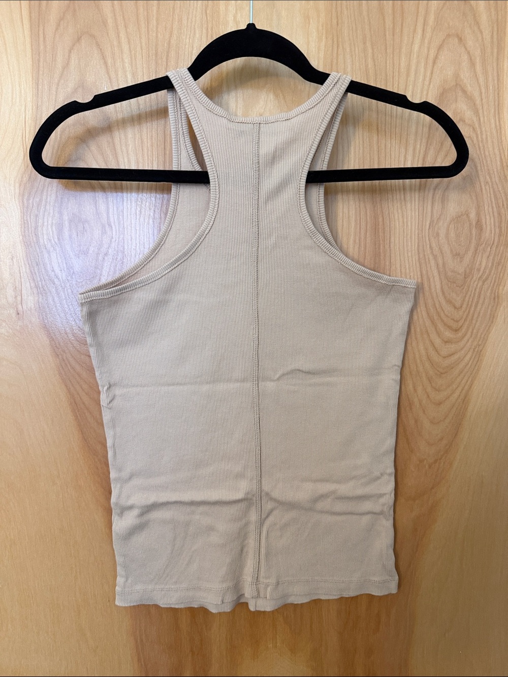 Topshop Tan Ribbed Racerback Tank - Picture 3 of 3